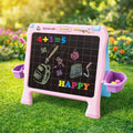 2 in 1 writing and drawing board for kids with magnetic learning features