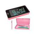 2 in 1 LCD writing tablet pencil case for kids with digital drawing pad and storage box