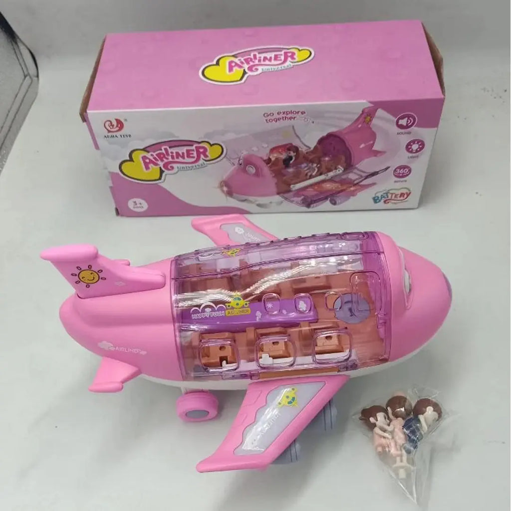 Fun kids electric plane toy with automatic movement and sound support
