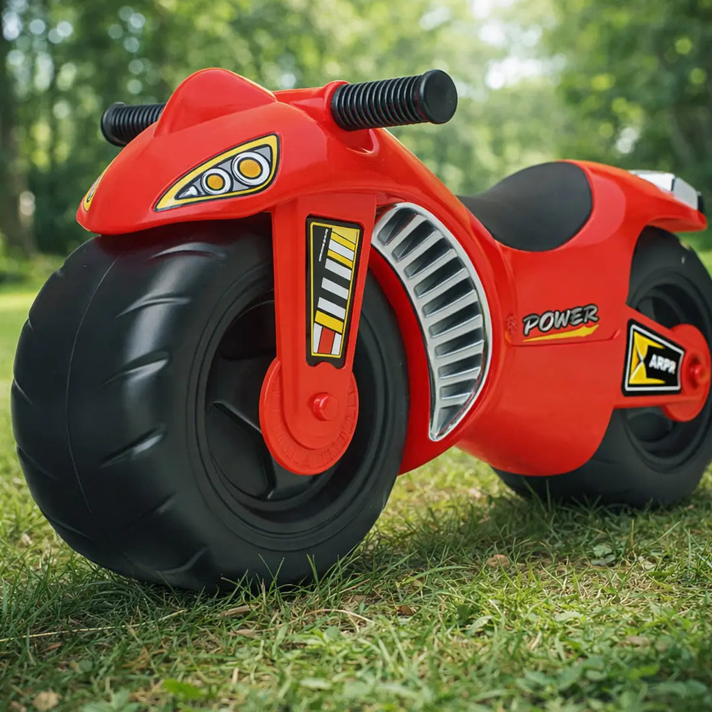 Kids motorbike toy designed for realistic off road riding experience
