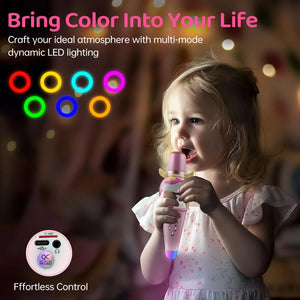 Kids Wireless Karaoke Microphone Speaker Unicorn Bluetooth Singing Mic