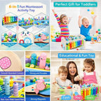 Educational Montessori wooden toy set designed for screen free fun and early learning skills