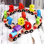 Colorful mini number train toy for toddlers with Montessori learning benefits