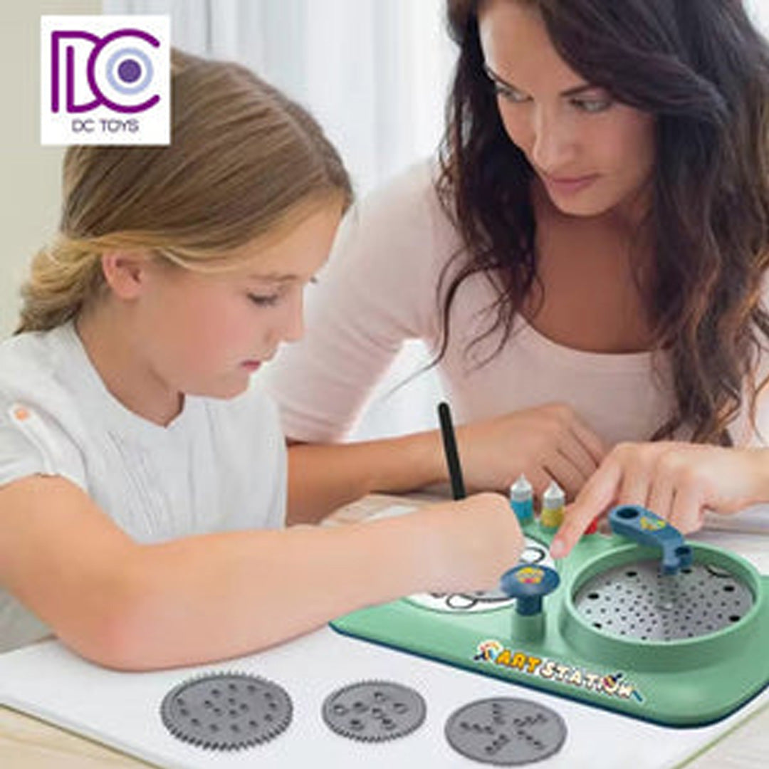 Kids Spiral & Spin Art Drawing Board – Creative 2-in-1 Art Set for Kids