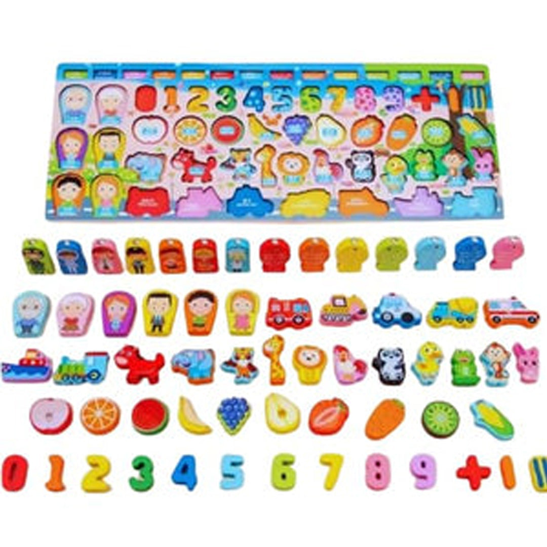 Kidz Learn 6-in-1 Traffic Matching Board Educational Toy for Kids