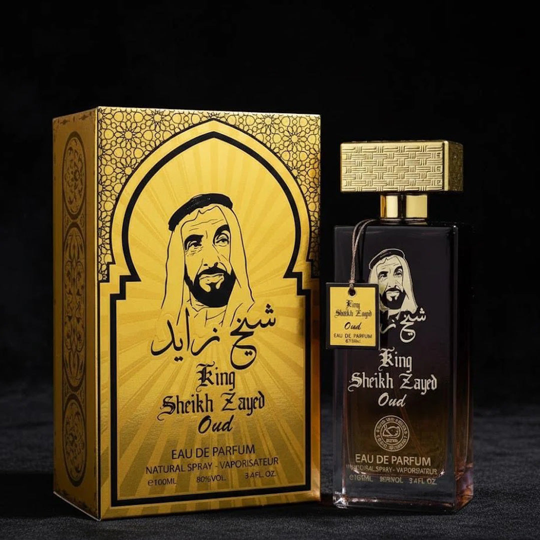 King Sheikh Zayed Oud Eau De Parfum 100ML Luxury Arabian Oud Long Lasting Fragrance for Men