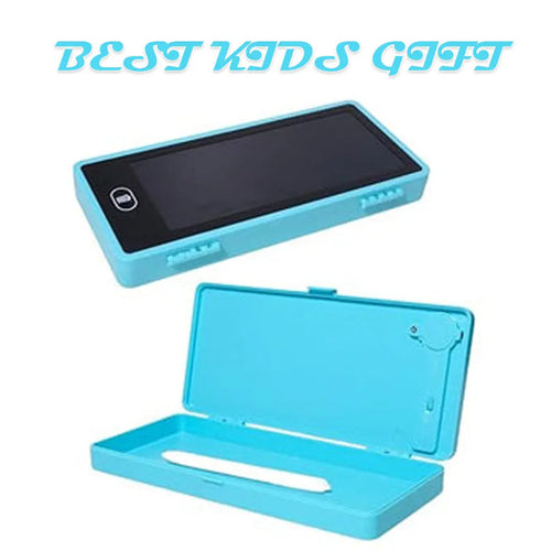 Kids digital drawing pad with built in storage box for creative learning and organization