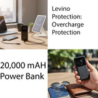 Fast charging power bank with digital LED display and dual USB output ports