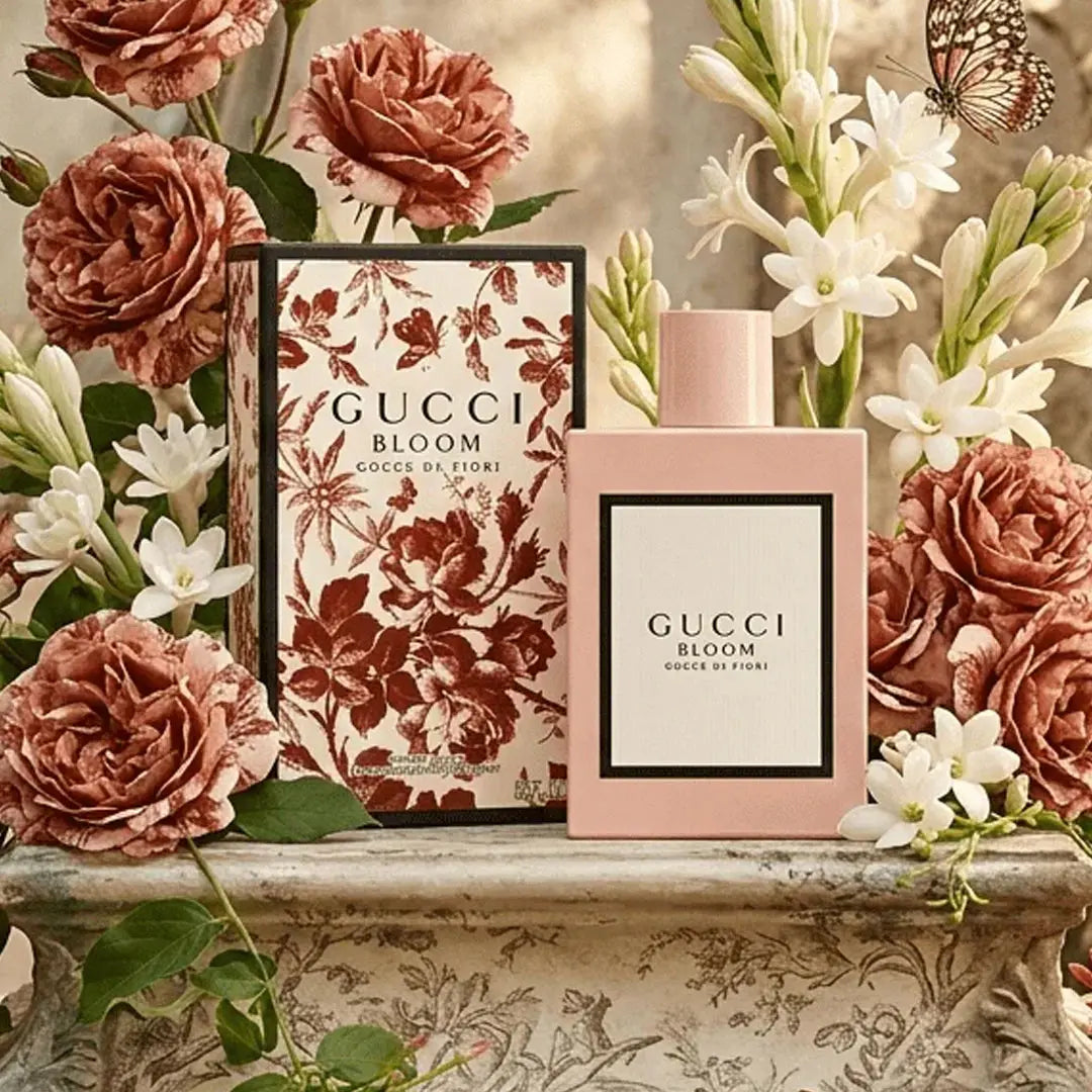 Gucci Bloom Gocce Di Fiori eau de toilette 100ML with light floral luxury fragrance for women