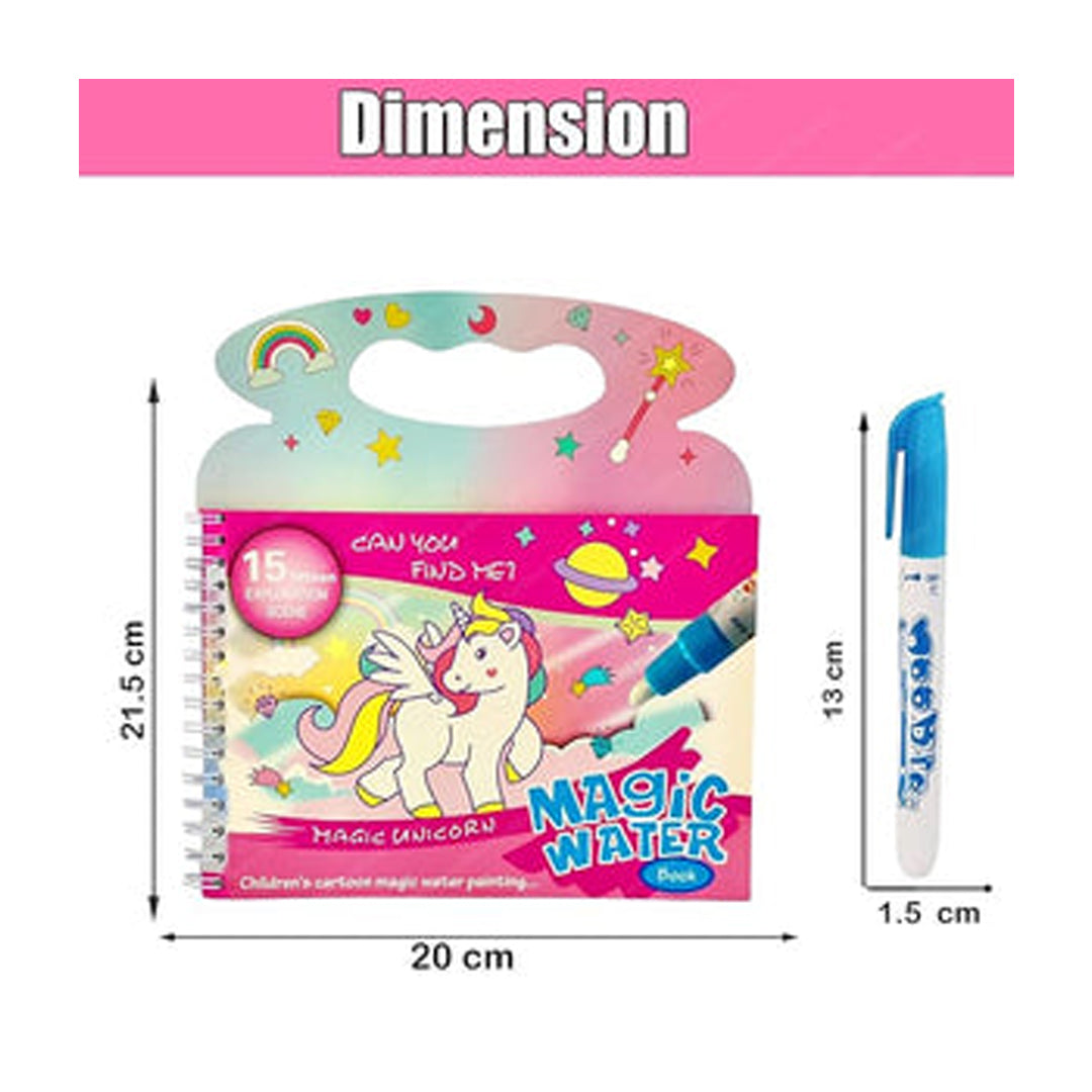 Reusable Magic Water Coloring Book for Kids – Mess-Free Drawing & Learning Activity Set