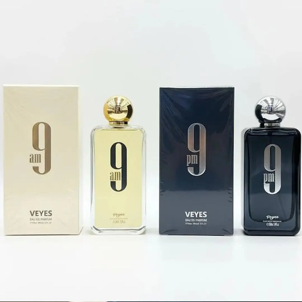 Veyes 9 AM and 9 PM perfume 100ml duo with long lasting men fragrance