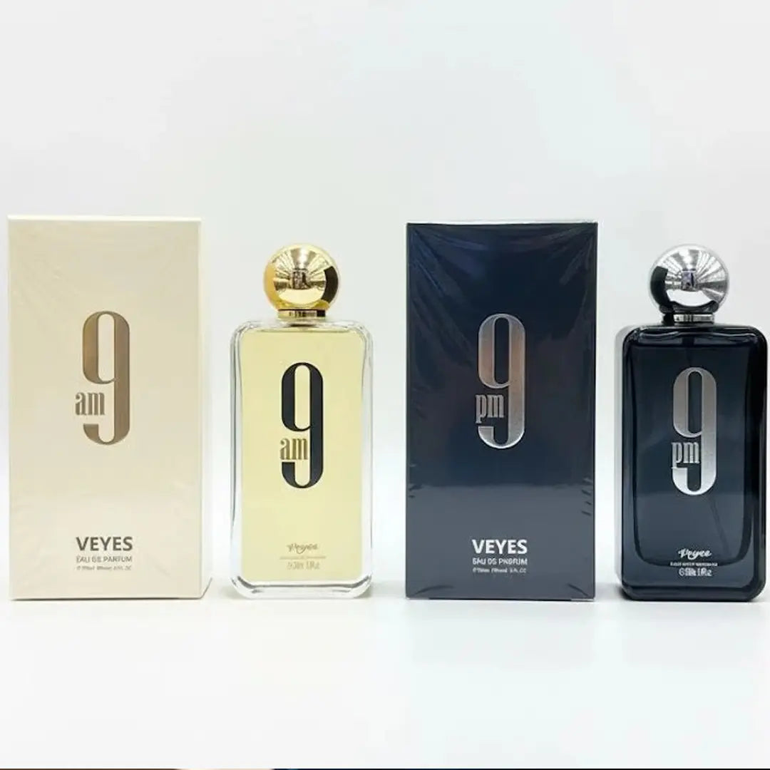 Veyes 9 AM and 9 PM perfume 100ml duo with long lasting men fragrance
