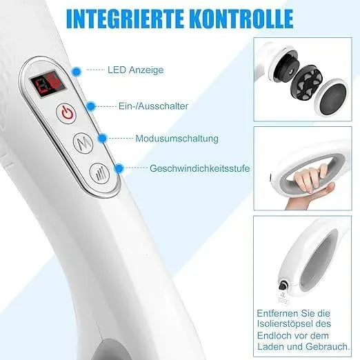 Ergonomic U shape massager designed for neck shoulders back and waist massage support