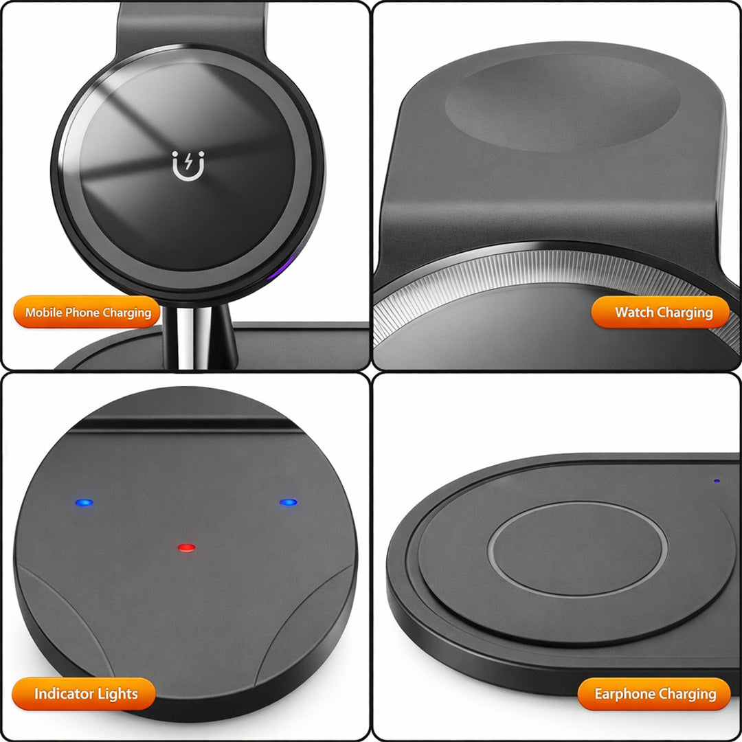3-in-1 Multifunctional Wireless Charger Stand Fast Charging Station