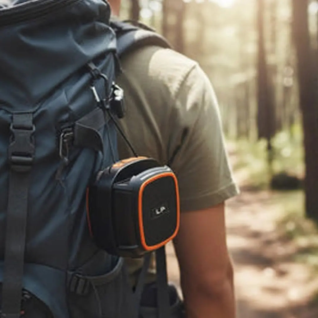 Lightweight wireless speaker with hanging strap for travel, outdoor use and casual listening