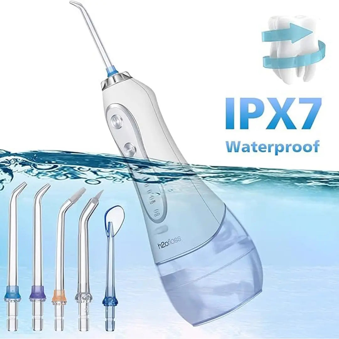 H2O oral irrigator water flosser for powerful deep dental cleaning care
