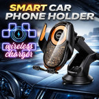 HOCO wireless charging car holder with 15W fast charging and smart auto clamp technology