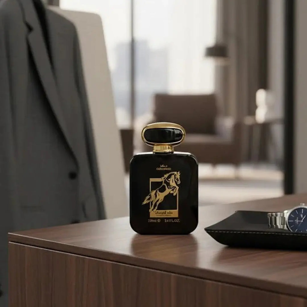 Luxury men fragrance with bold woody aroma and lasting scent experience