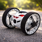 Remote control stunt car designed for fast driving jumps and rotating tricks