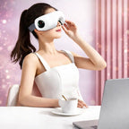 Smart eye care device designed for soothing heat and relaxing massage therapy