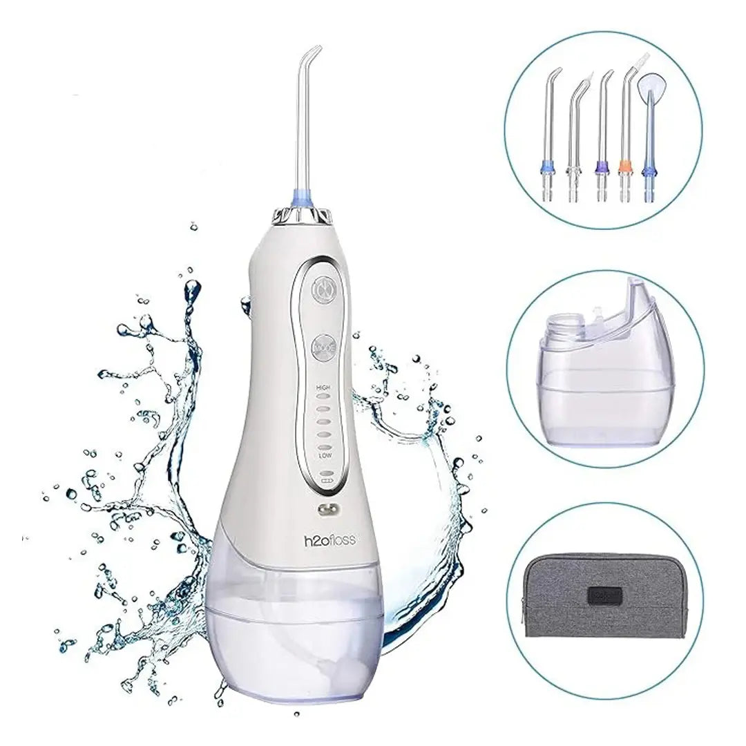 Adjustable pressure water flosser with multiple tips for effective oral hygiene