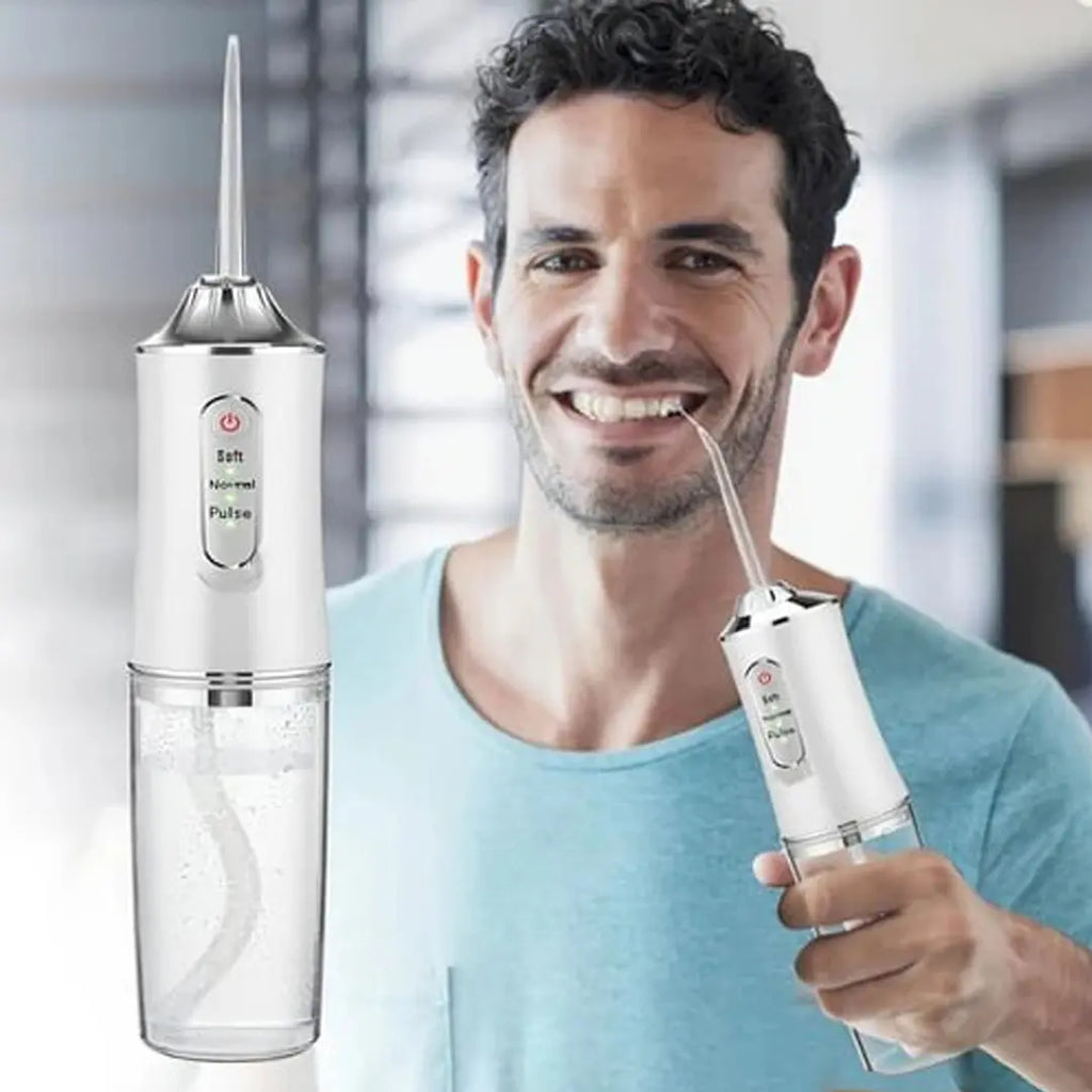 Portable oral irrigator water flosser for deep dental cleaning care