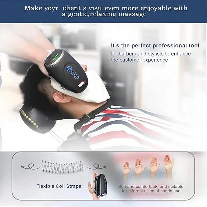 Rechargeable handheld massager designed for muscle relaxation and stress relief