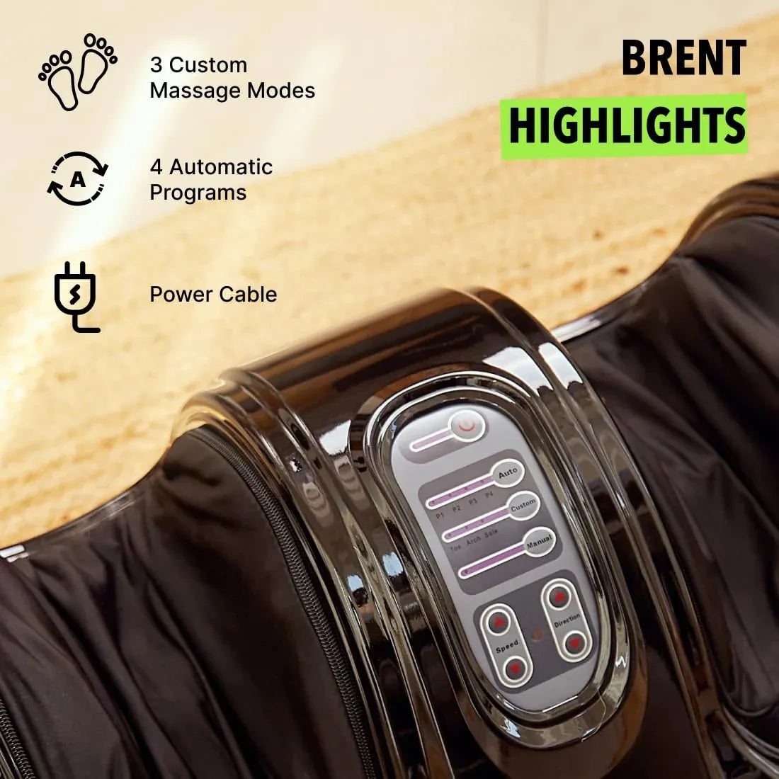 Electric foot rest massager with deep kneading massage technology for tired feet relief