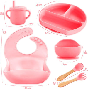 Silicone Baby Cutlery Set 7PCS BPA-Free Toddler Feeding Set