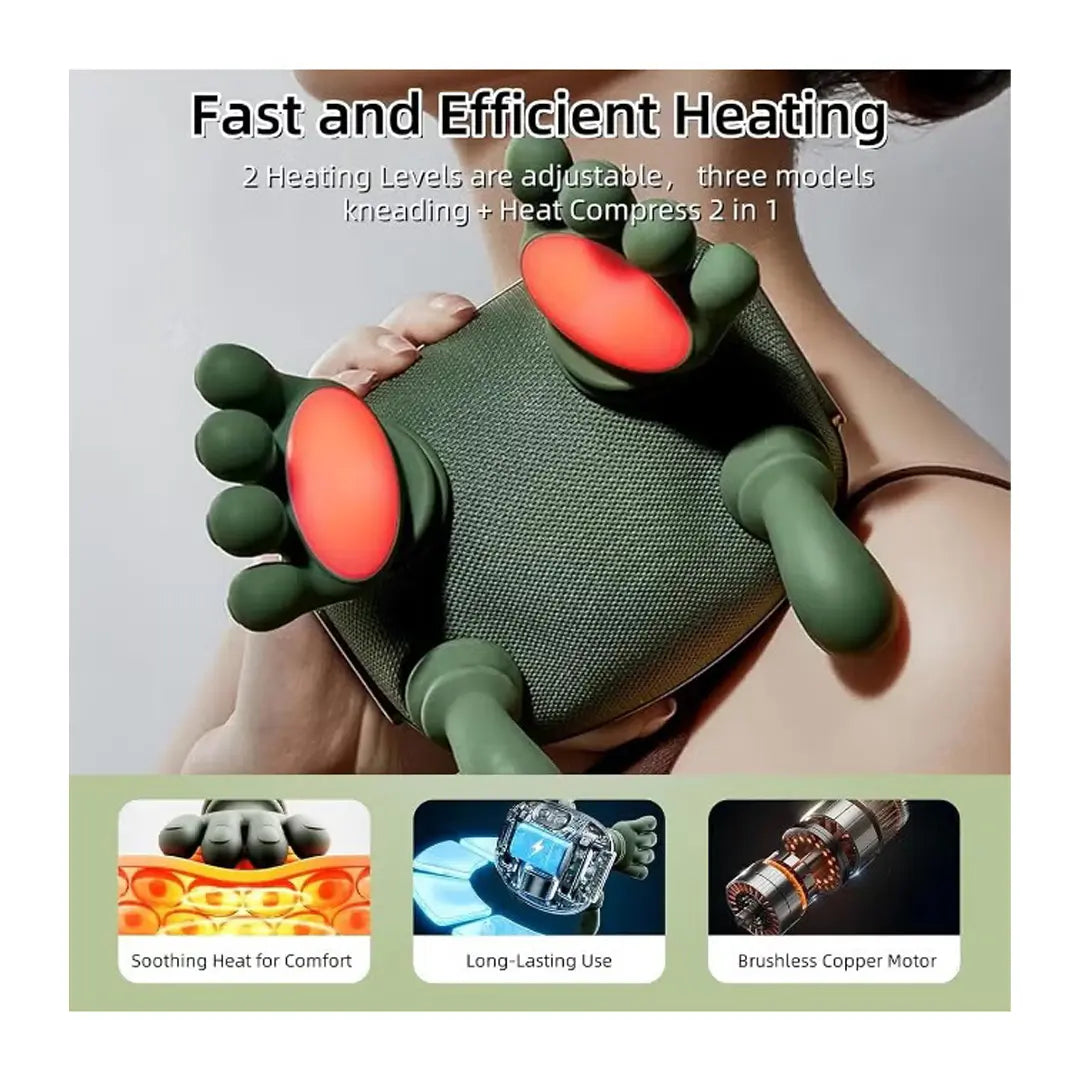 Portable electric massager for shoulder relaxation at home or office