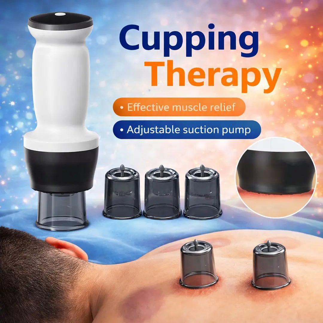 Intelligent cupping massager with negative pressure therapy for muscle relaxation