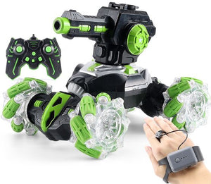 RC Stunt Tank Car with Water Bomb Launcher 4x4 Drift & 360° Spin Remote Control