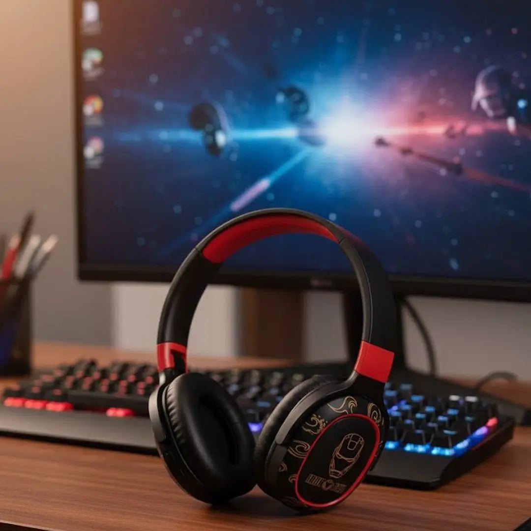 Bluetooth 5.3 wireless headphones designed for long battery life and stable connection