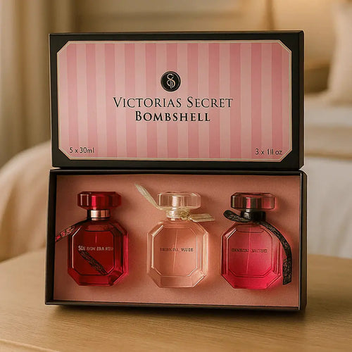 Bombshell mini perfume trio 3x30ml with floral women fragrance collection