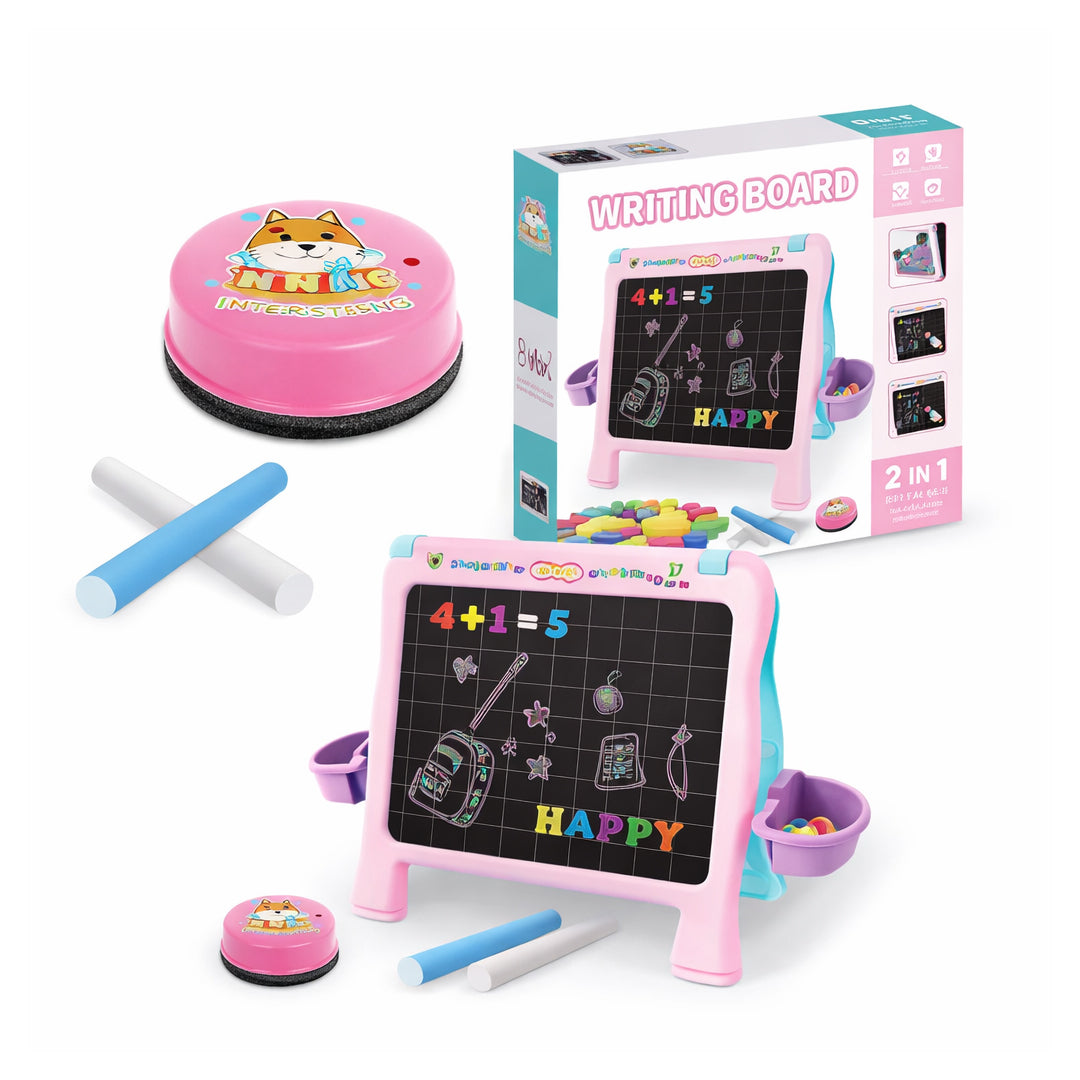 2-in-1 Writing & Drawing Board for Kids Magnetic Learning Board