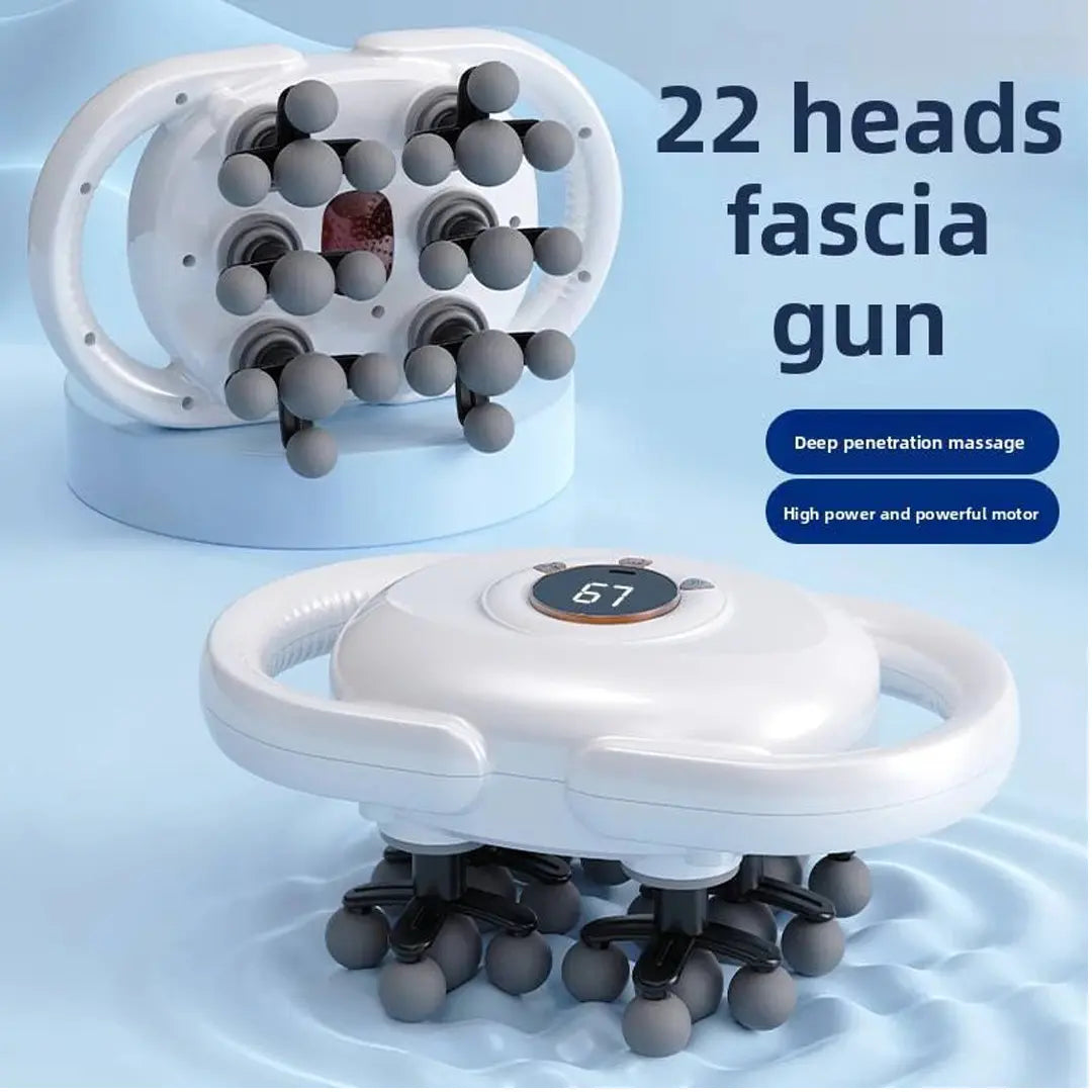 Rechargeable massage device designed for scalp comfort and muscle relief